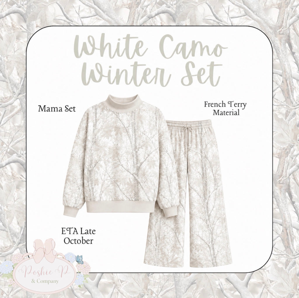White Camo Mama Set