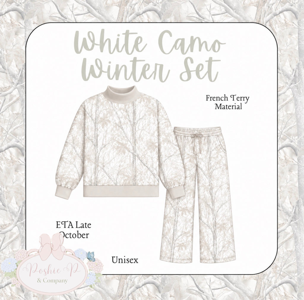 White Camo Baby/Toddler/Kid Set