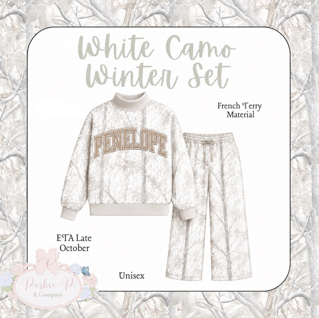 White Camo Baby/Toddler/Kid Set