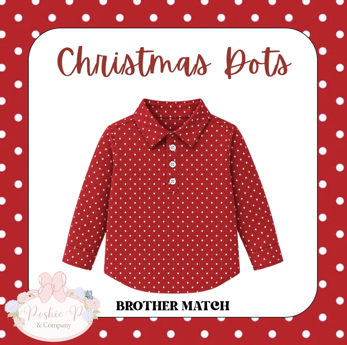 Christmas Dot Long Sleeve Brother Match
