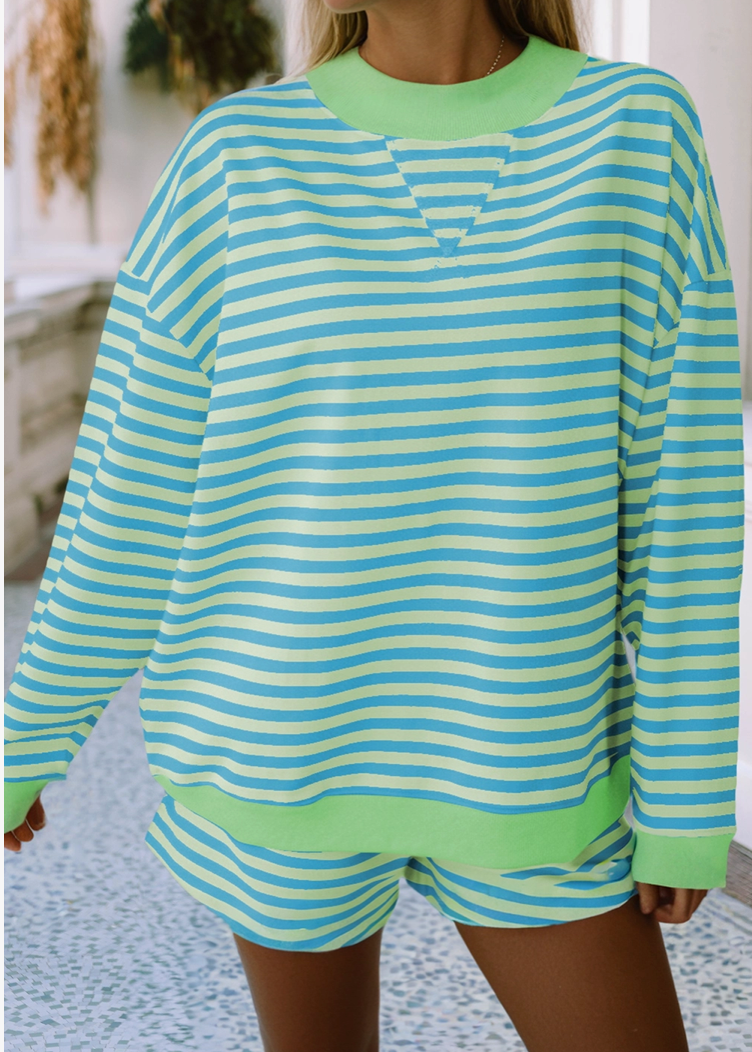 Striped Pullover Set