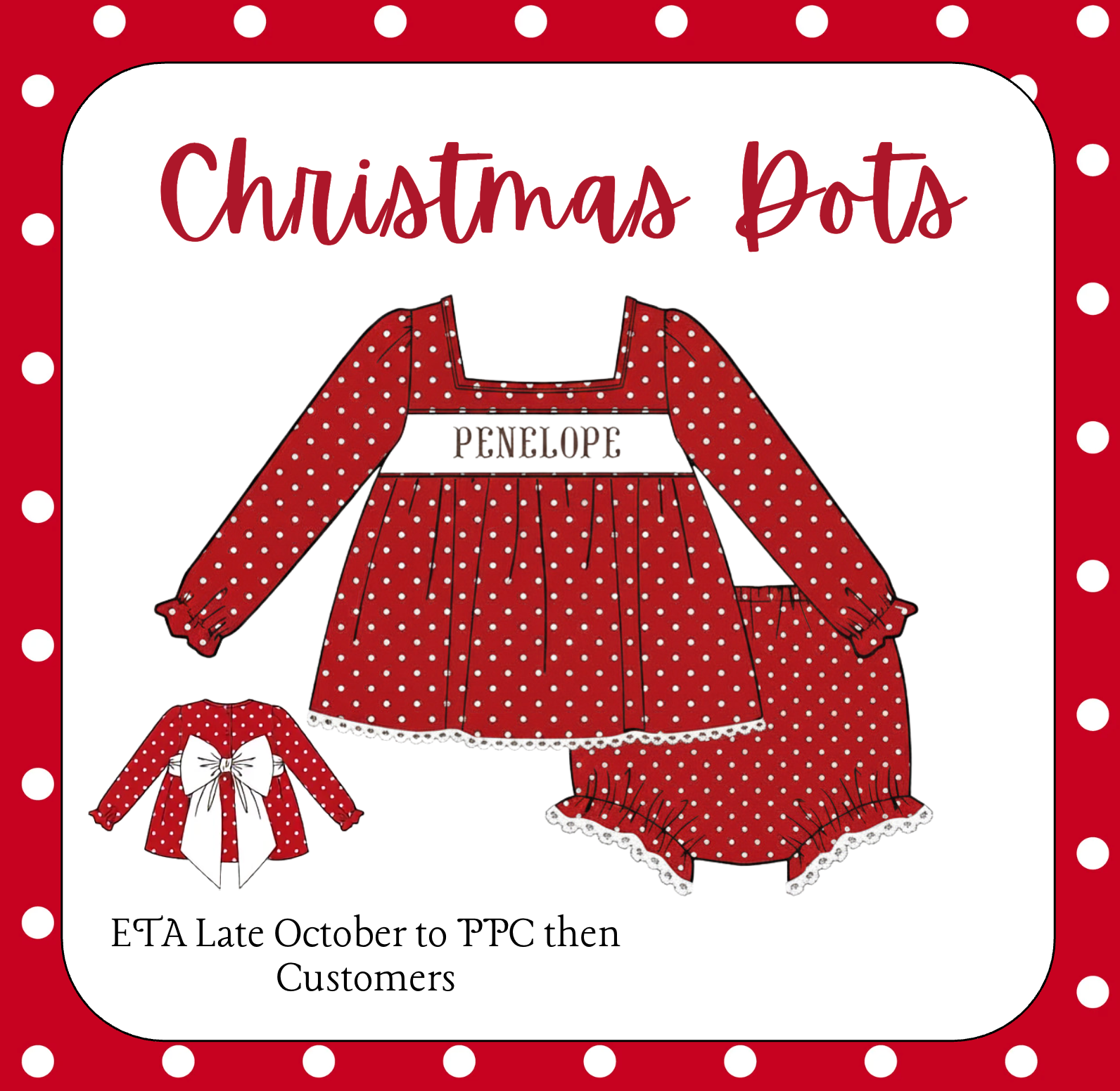 Christmas Dot Bloomer Set