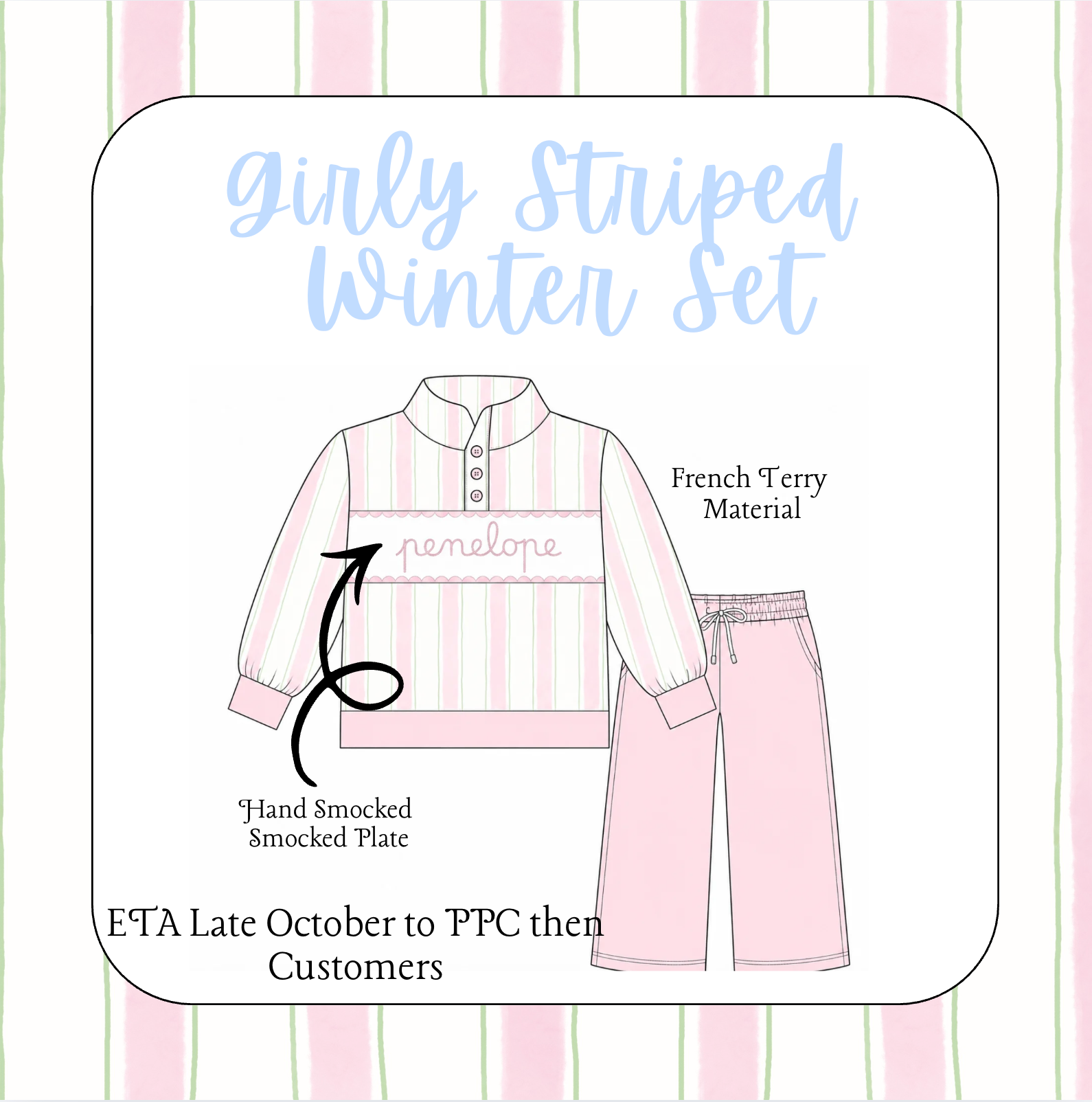 Girly Striped Winter Set