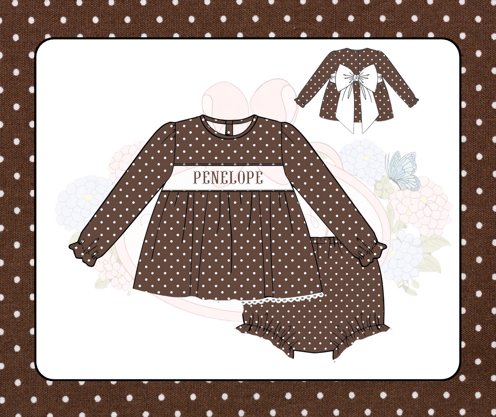 Swissed Fall Dots Bloomer Set